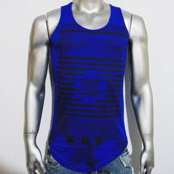 MODA HEDS AUSTRALIA MEN'S BLUE TANK TOP SIZE M - Picture 2 of 5